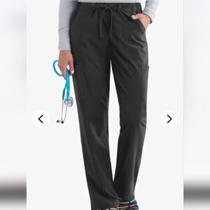 UA Easy STRETCH Eden Women's 4-Pocket Drawstring Scrub Pants Black Large NWT